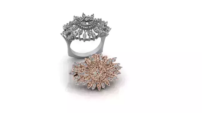 flower setting marquise illusion jewelry ring 