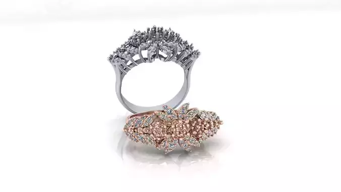 flower setting marquise illusion jewelry ring 