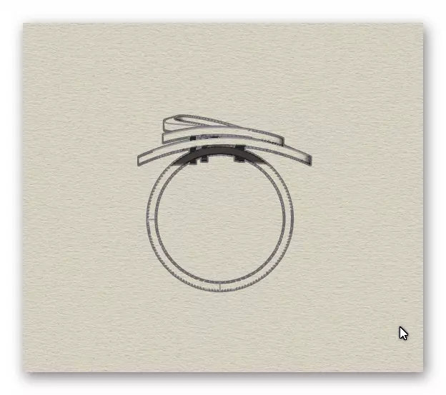 twisted gold ring 3D print model_6