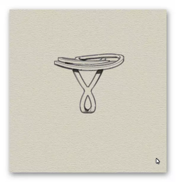 twisted gold ring 3D print model_7