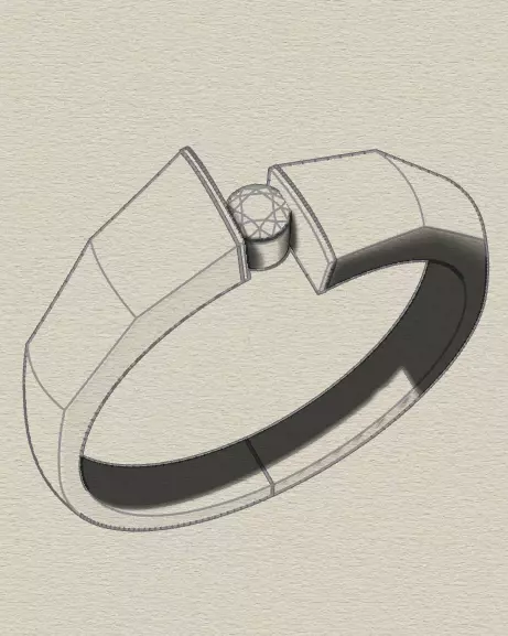 bypass jewelry ring 3D print model_8