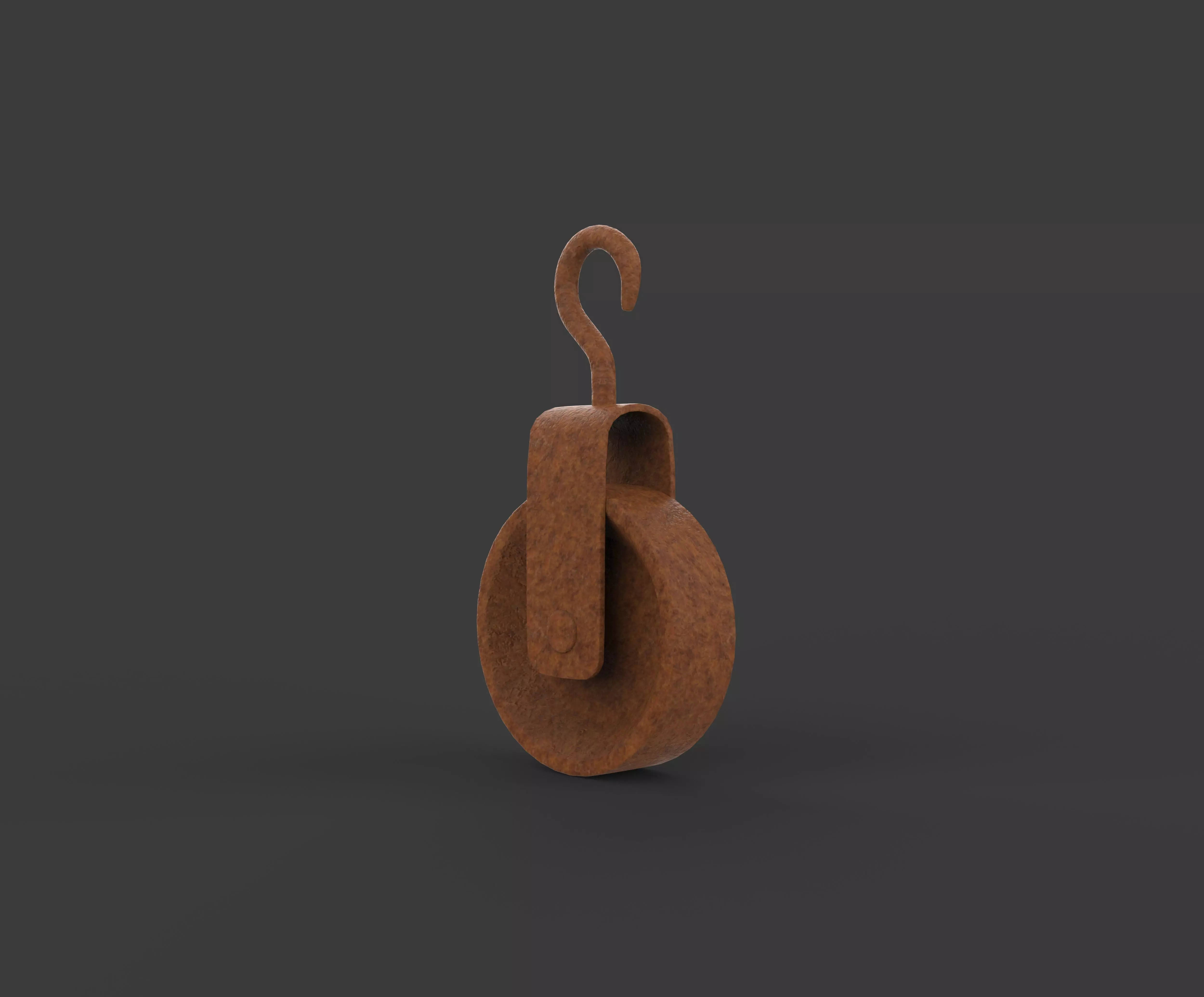 Old pulley 3D model_3