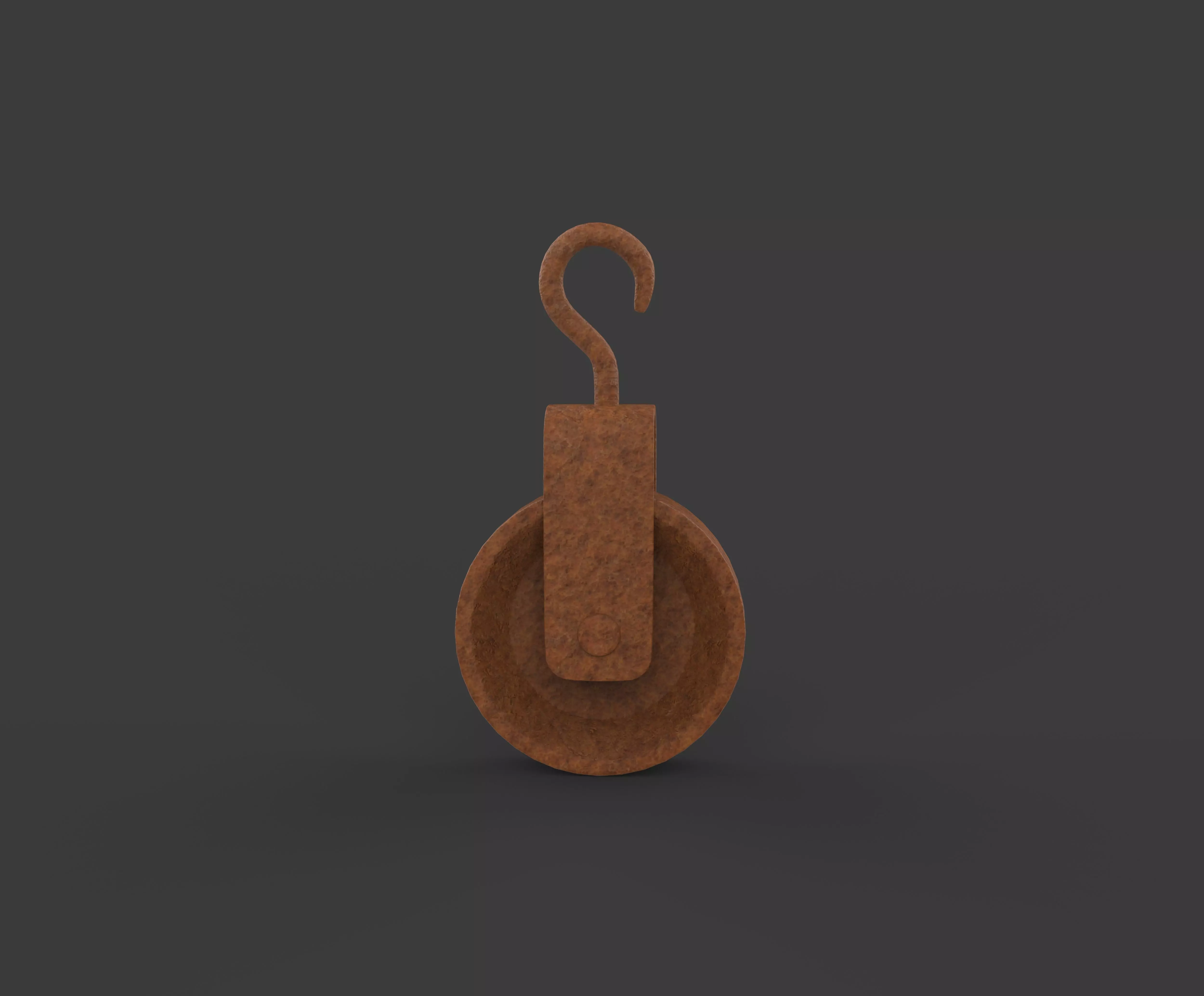 Old pulley 3D model_2