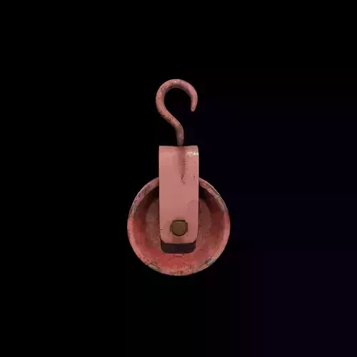 Old pulley 3D model Old pulley 3D model