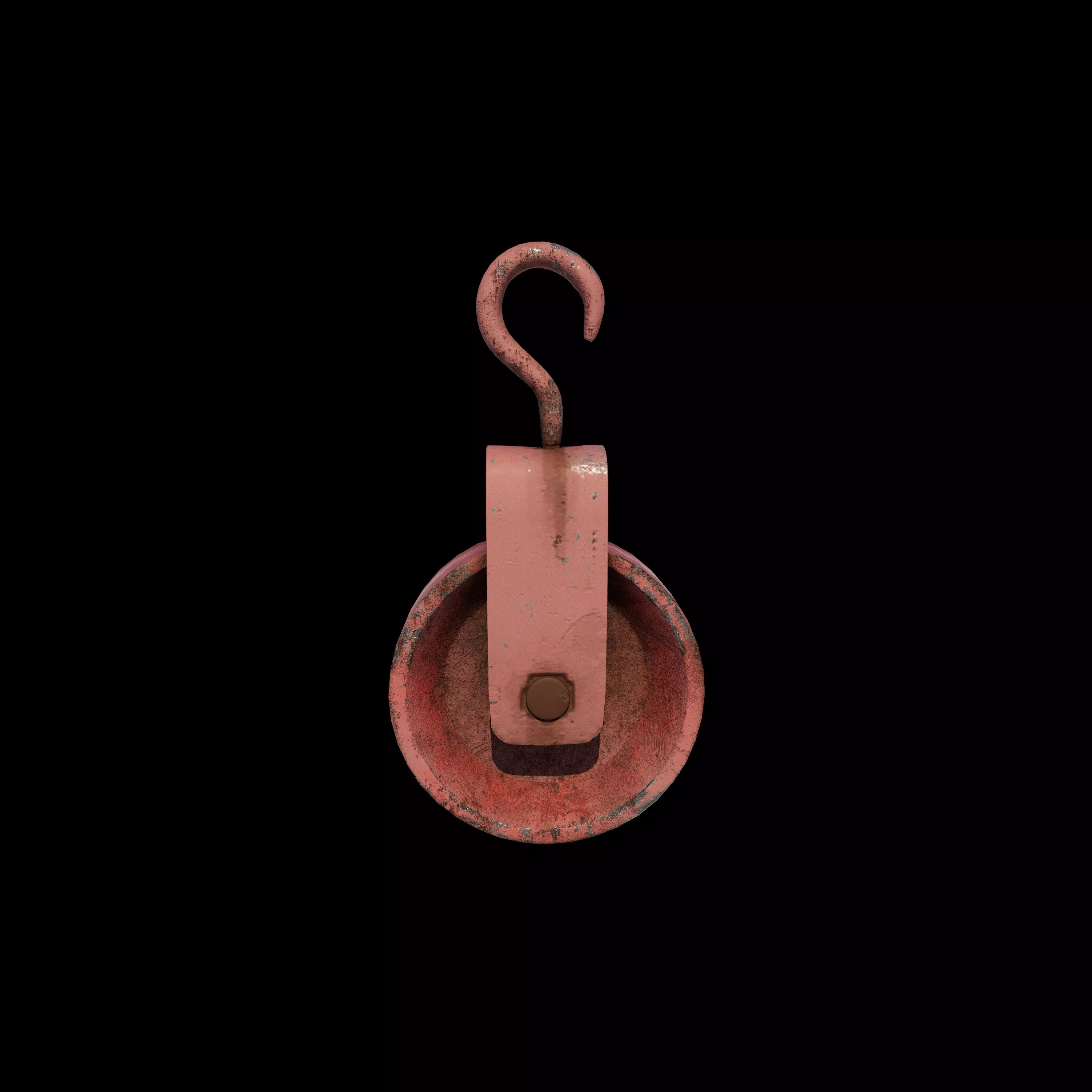Old pulley 3D model_0
