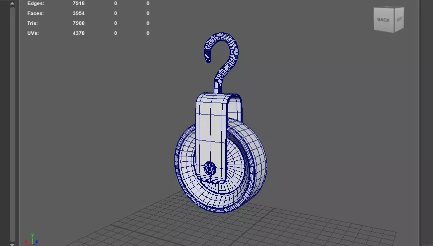 Old pulley 3D model_15