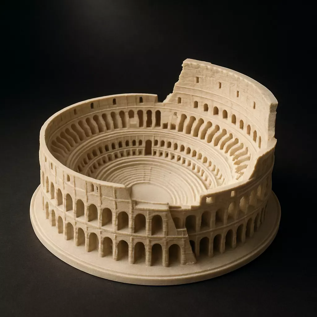 3D design of the iconic Colosseum in Rome 3D print model_1