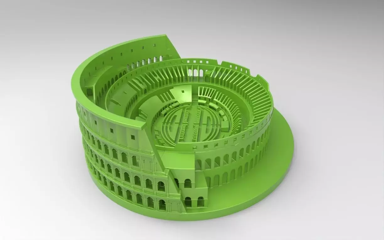 3D design of the iconic Colosseum in Rome 3D print model_4