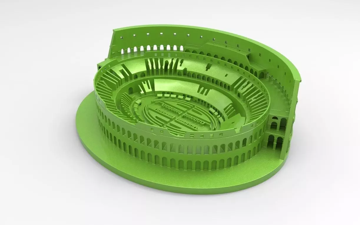 3D design of the iconic Colosseum in Rome 3D print model_2