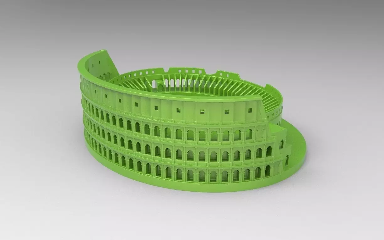 3D design of the iconic Colosseum in Rome 3D print model_3