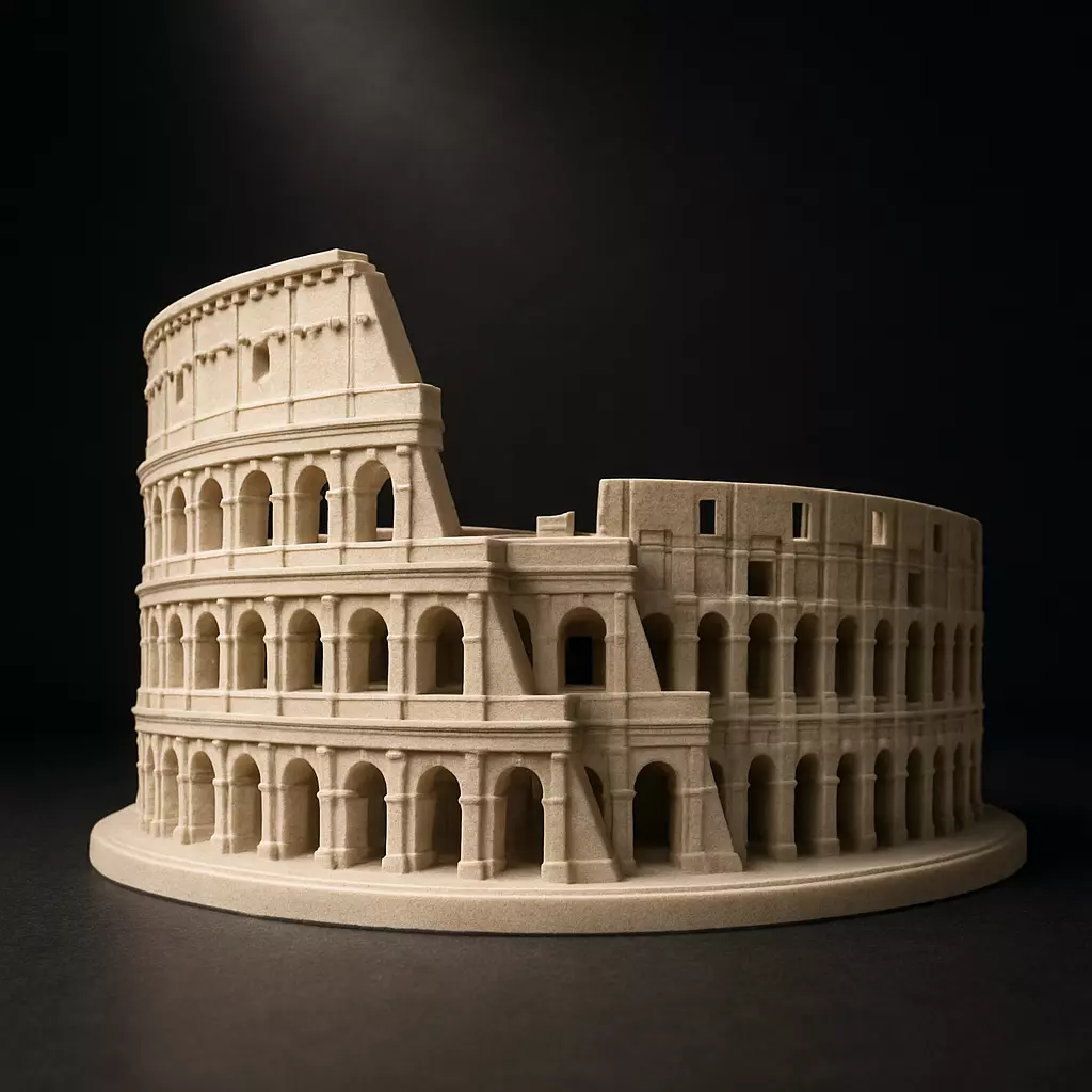 3D design of the iconic Colosseum in Rome 3D print model_0