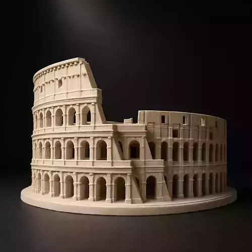 3D design of the iconic Colosseum in Rome