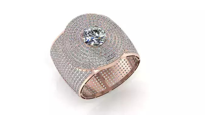 round pave setting high jewelry bracelet 