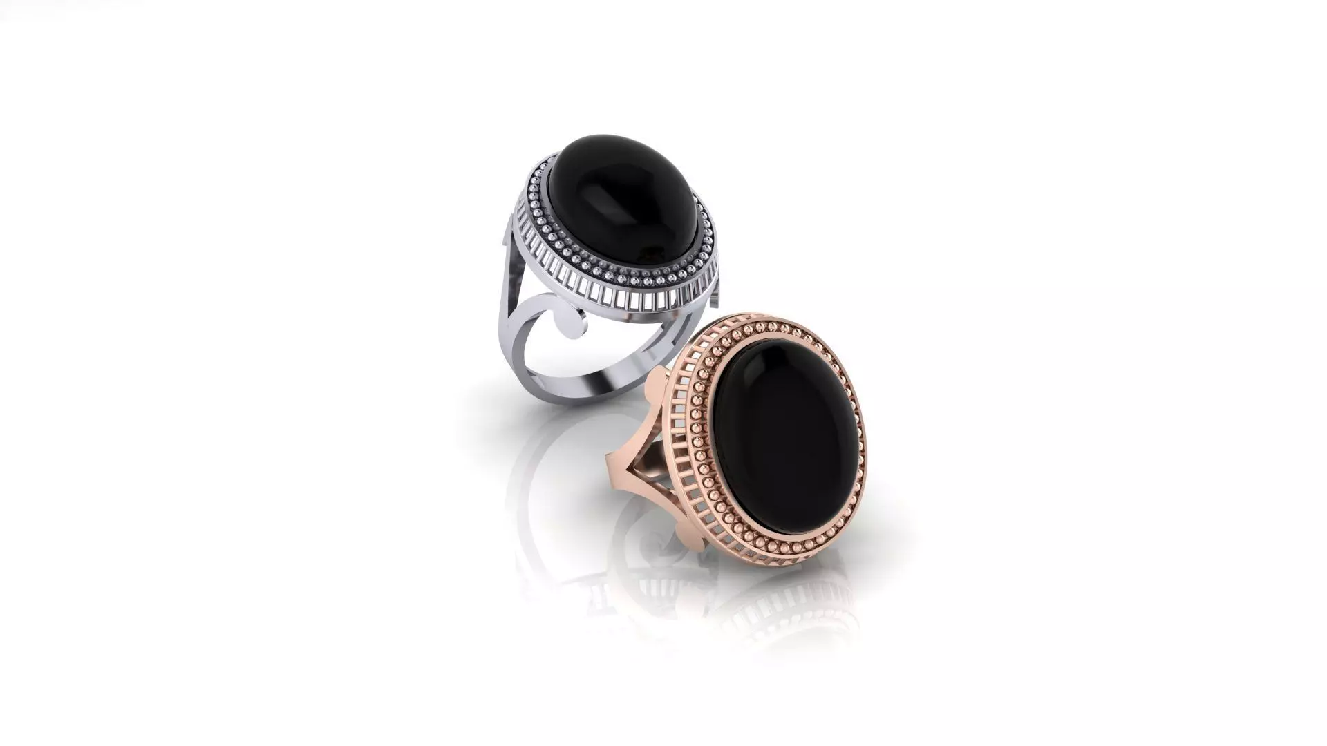 oval man jewelry ring 3D print model