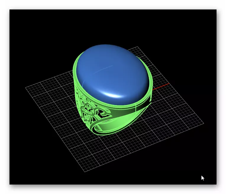 man oval signet jewelry ring 3D print model_1