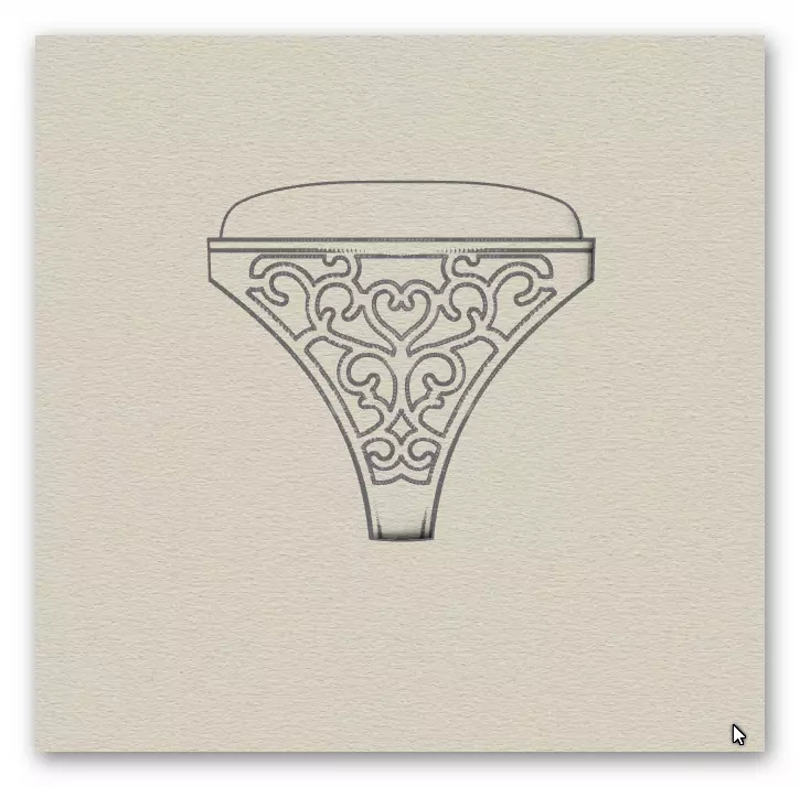 man oval signet jewelry ring 3D print model_5