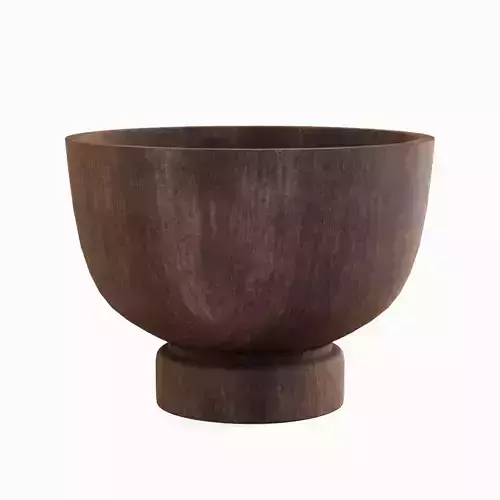 Medieval Wooden Bowl 05 Low-poly 3D model 4