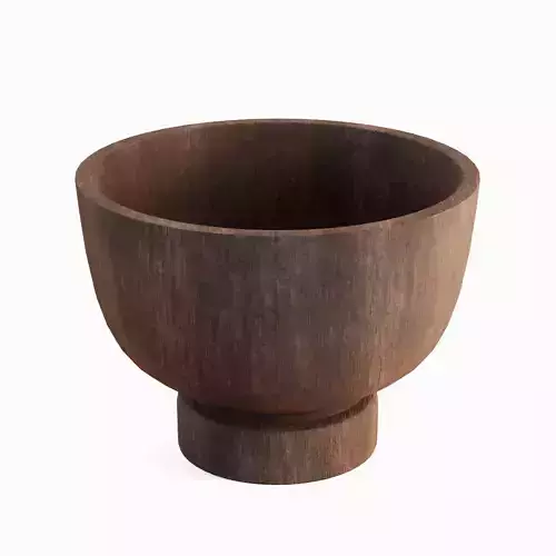 Medieval Wooden Bowl 05 Low-poly 3D model 5