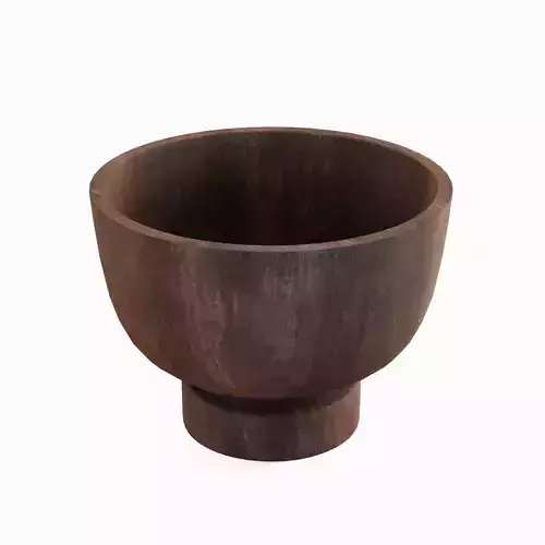 Medieval Wooden Bowl 05 Low-poly 3D model 6