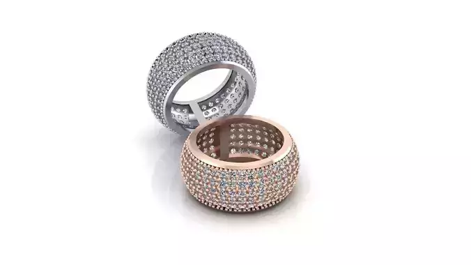 eternity pave setting jewelry ring