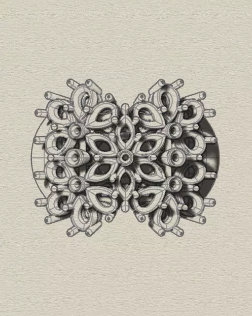 marquise and pear jewelry ring 3D print model_5