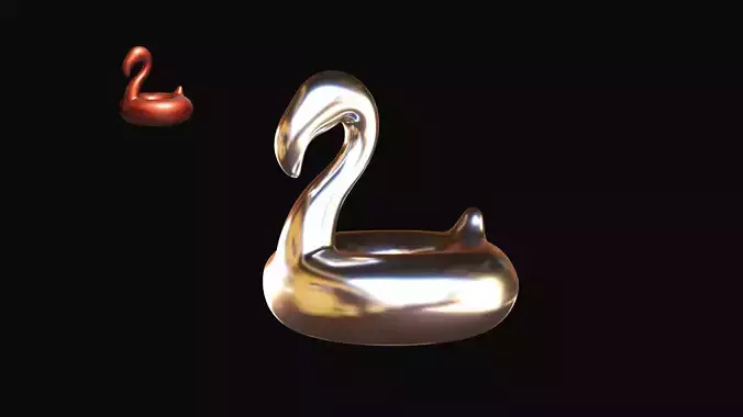 Stylized Flemingo figure 3D print model