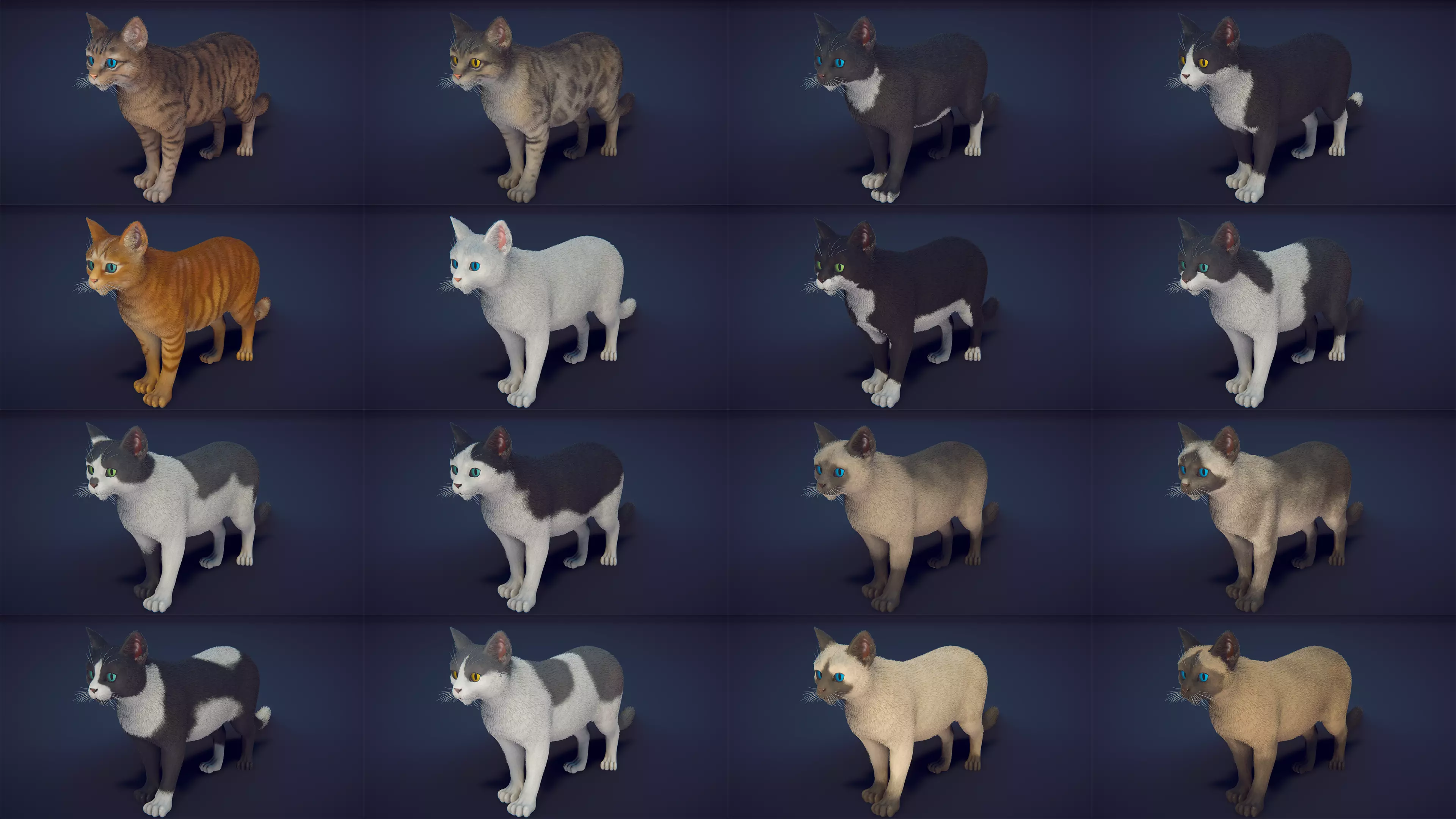 Cat Animset Pro Low-poly 3D model_6