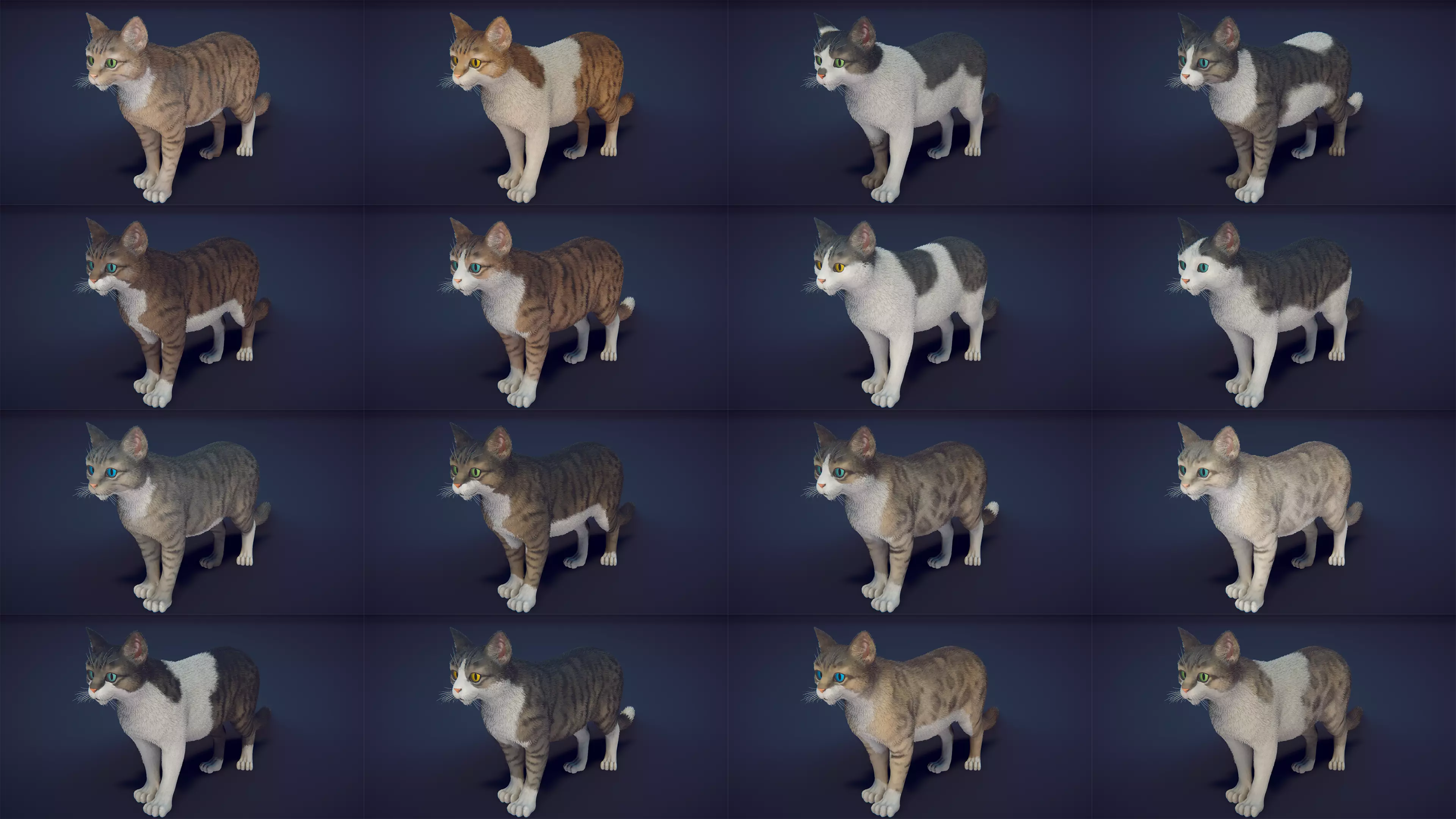 Cat Animset Pro Low-poly 3D model_0