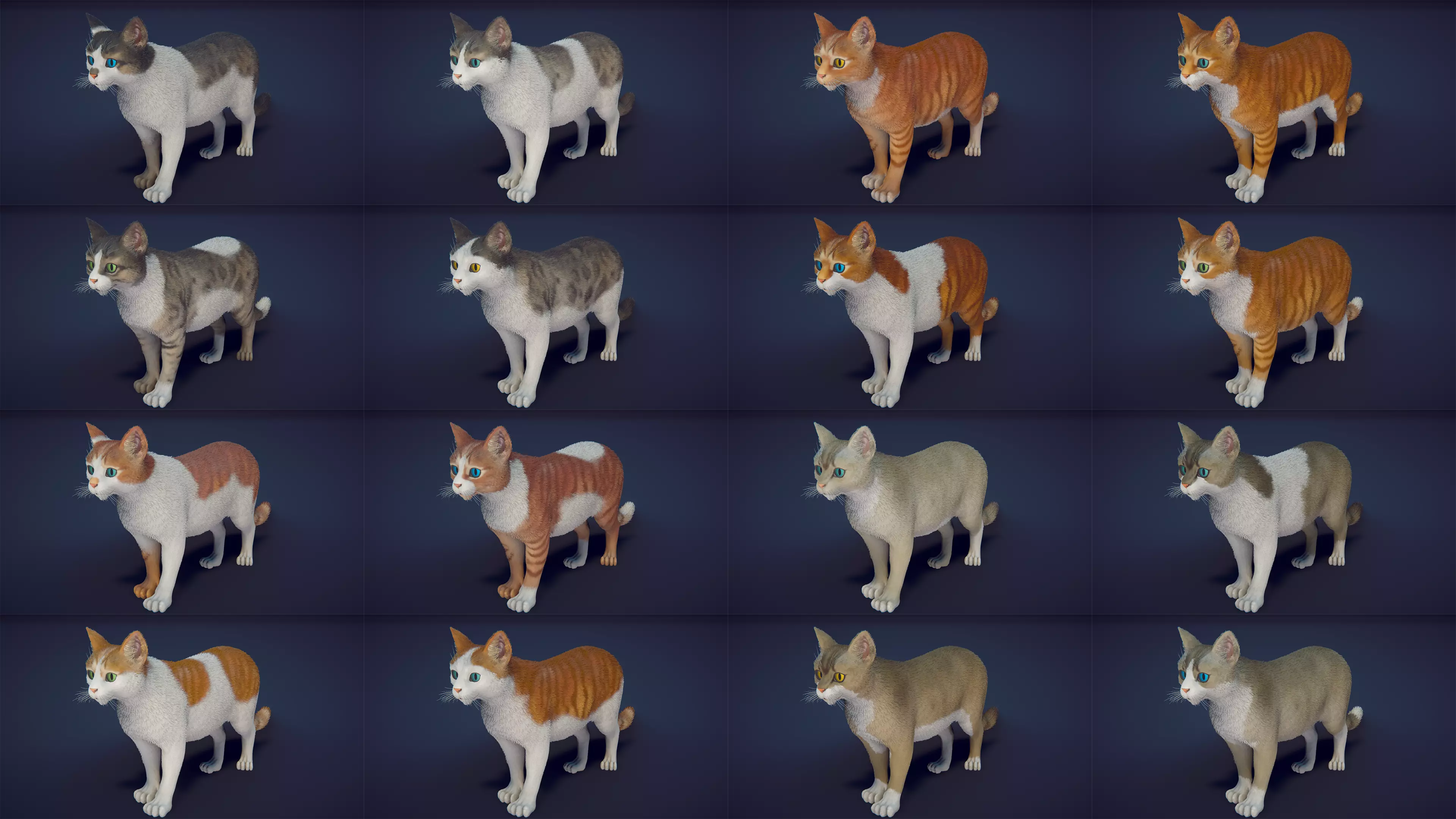 Cat Animset Pro Low-poly 3D model_4