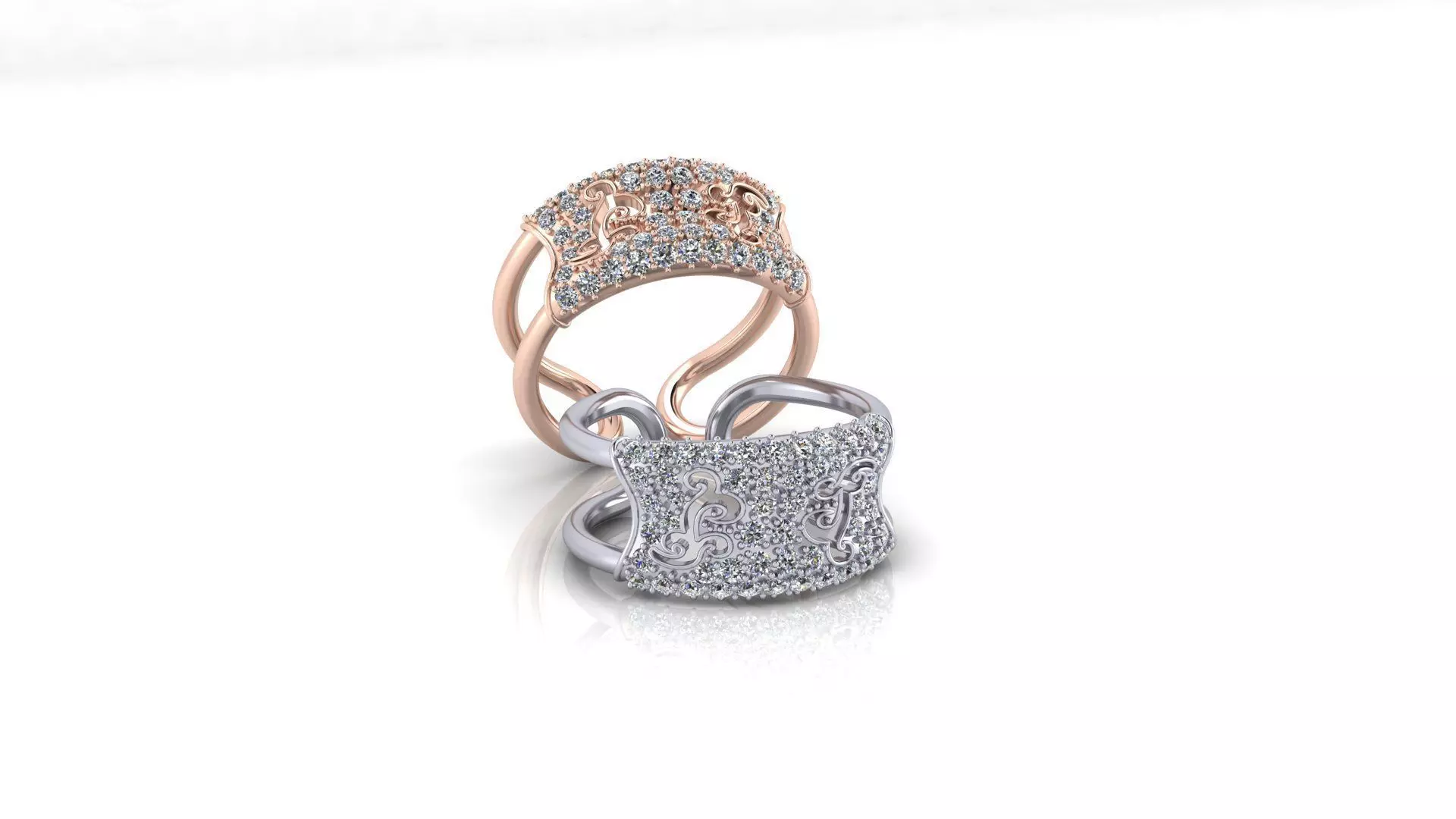 pave setting free jewelry ring Free 3D print model
