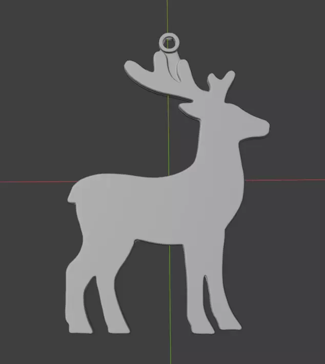 Reindeer ornament 3D print model_1