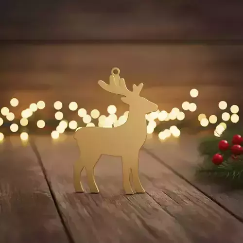 Reindeer ornament 3D print model