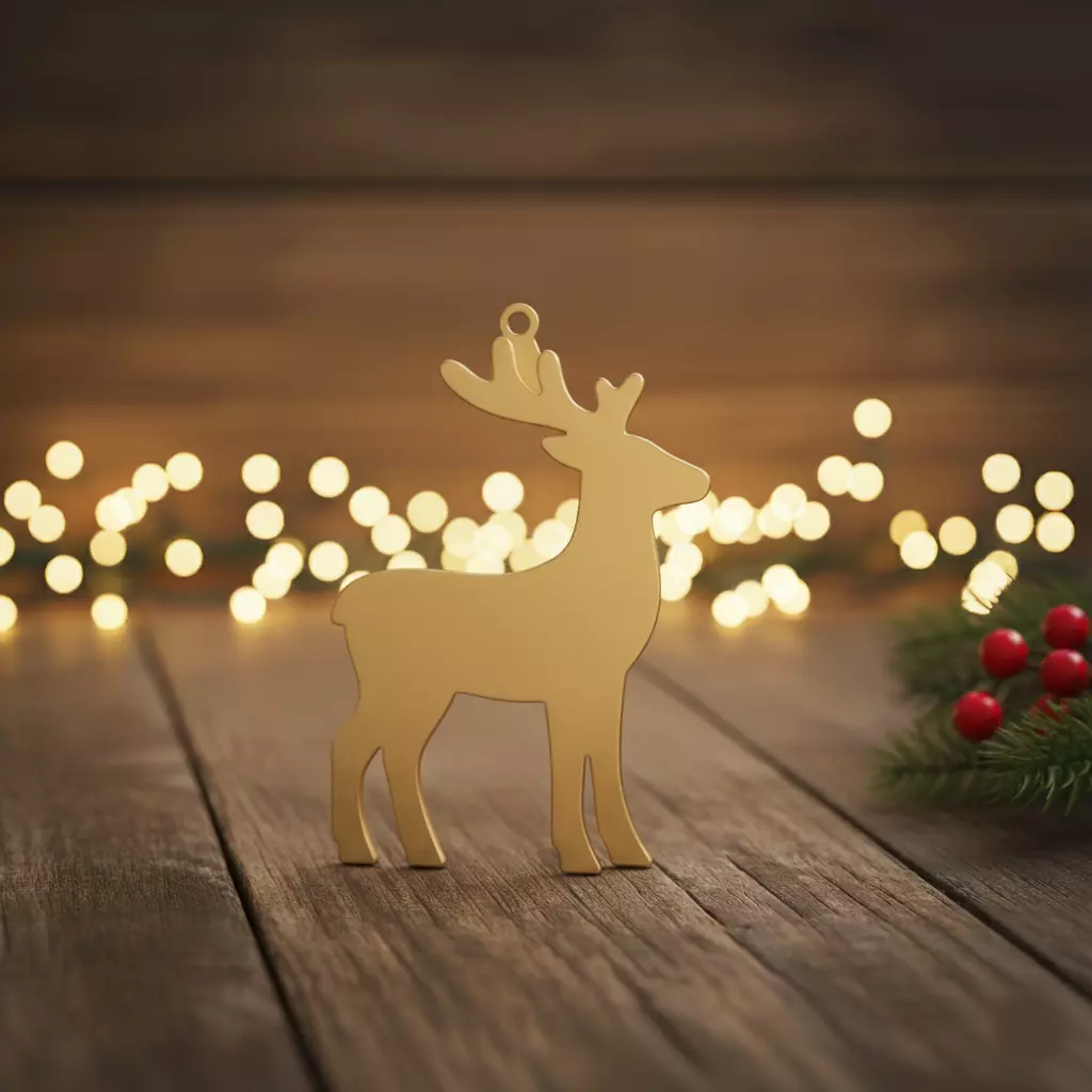 Reindeer ornament 3D print model_0