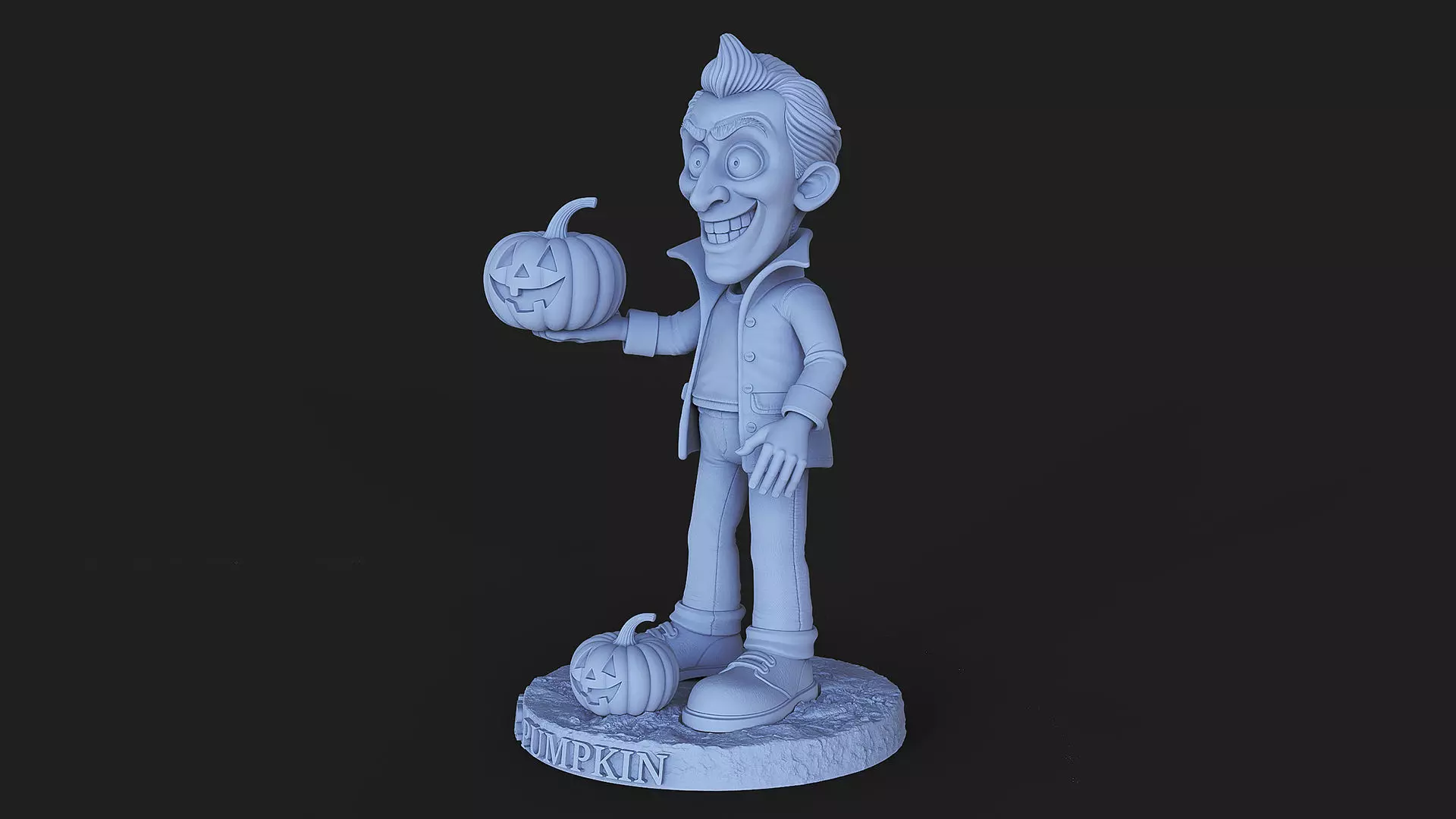 Mr Pumpkin halloween 3D print model_4