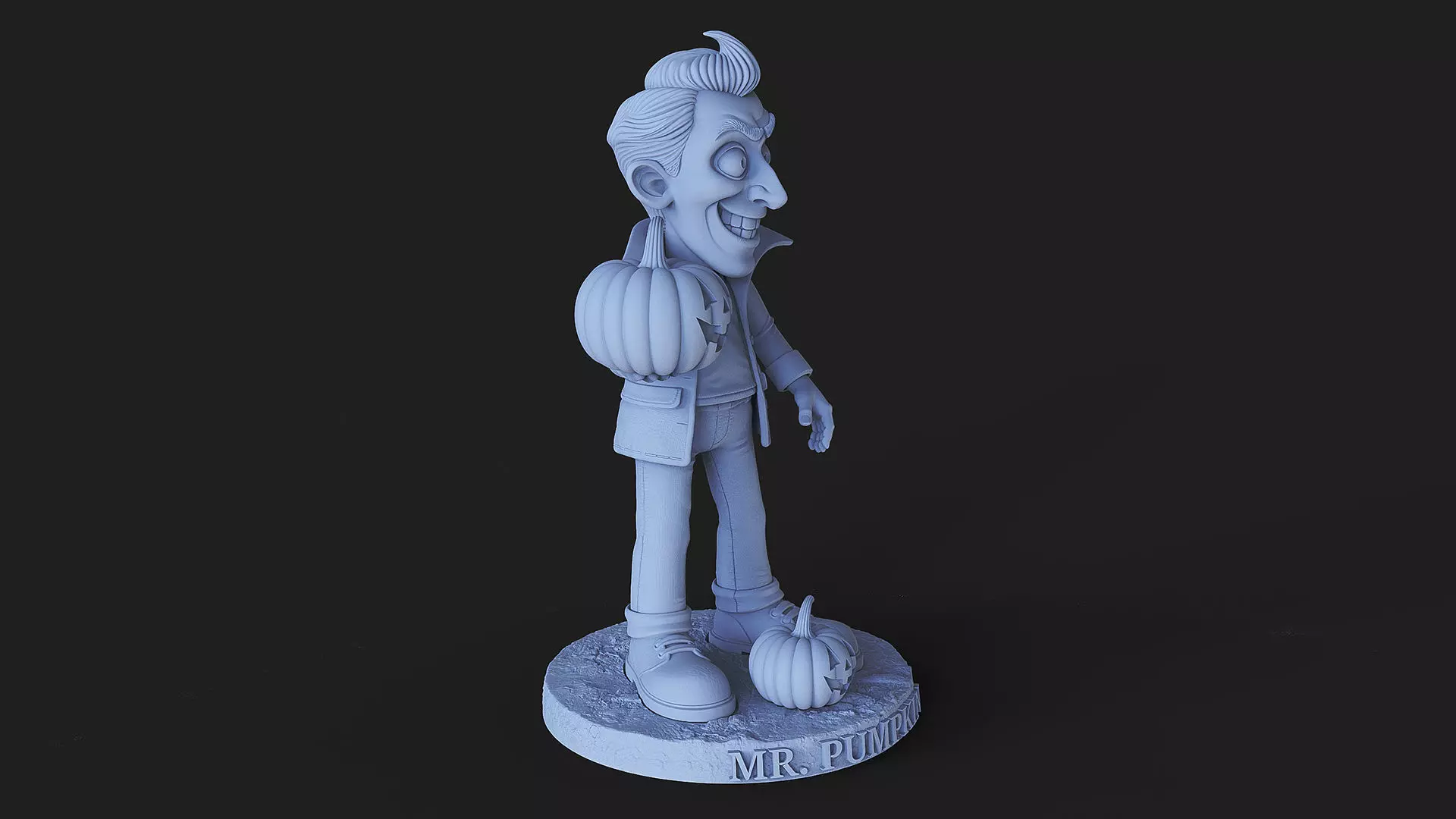 Mr Pumpkin halloween 3D print model_3