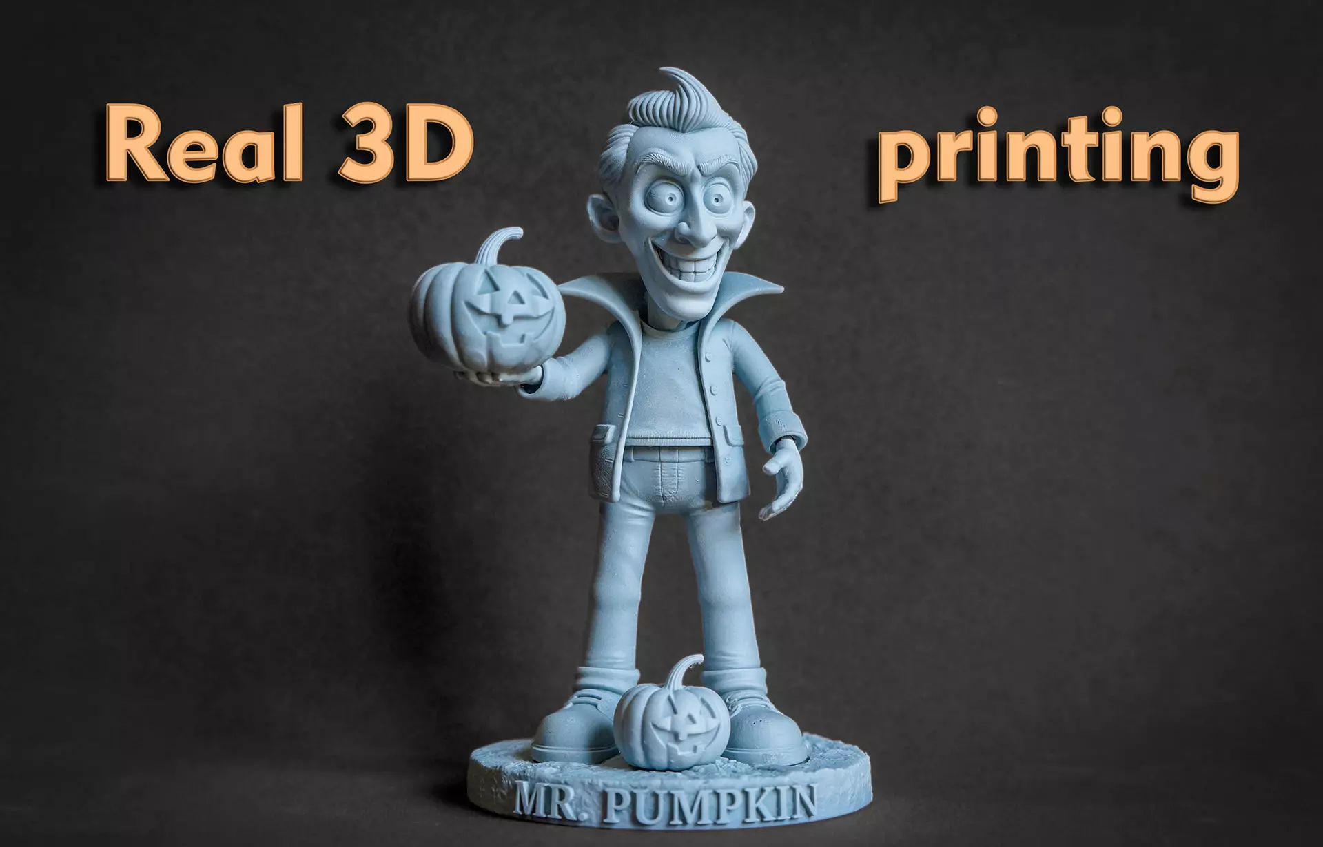Mr Pumpkin halloween 3D print model_2