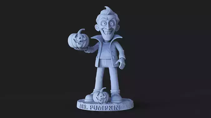Mr Pumpkin halloween 3D print model