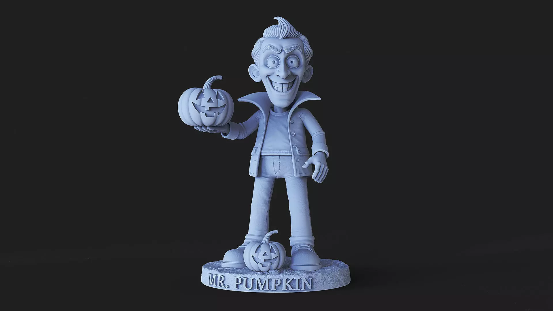 Mr Pumpkin halloween 3D print model_0