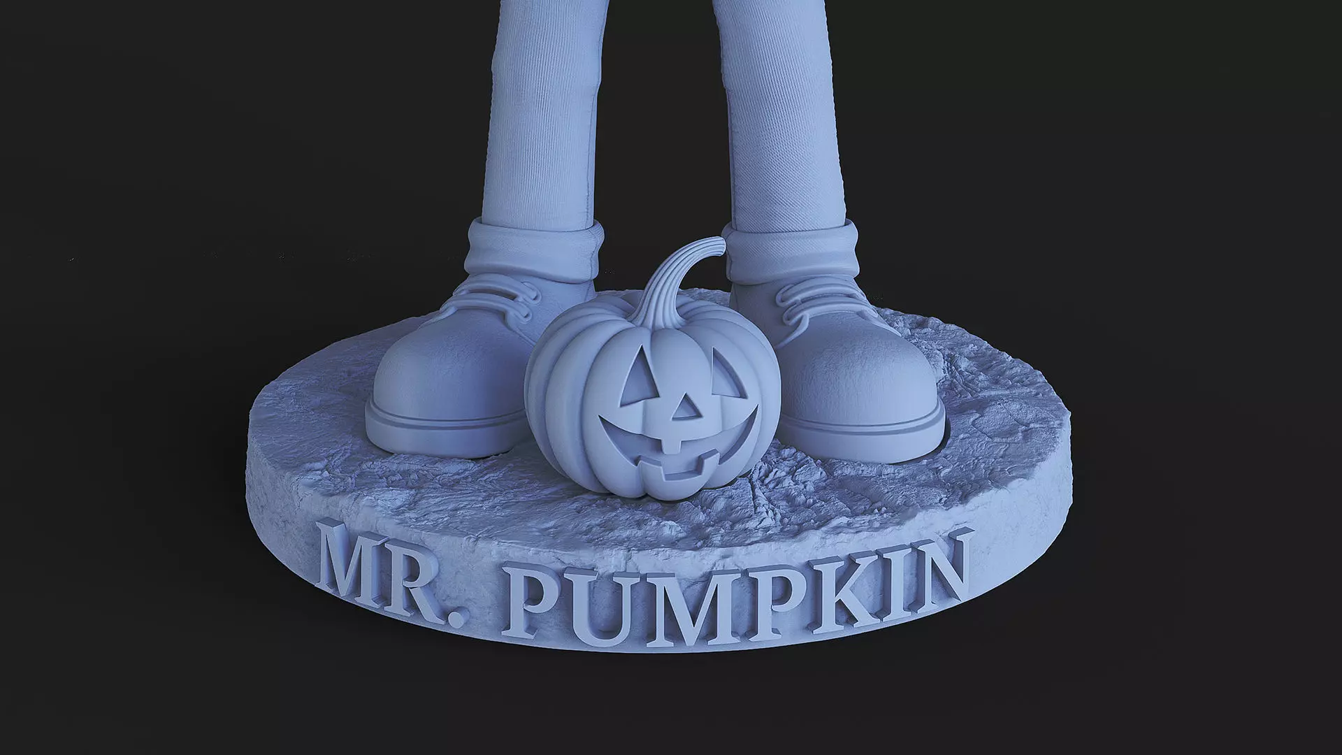 Mr Pumpkin halloween 3D print model_17