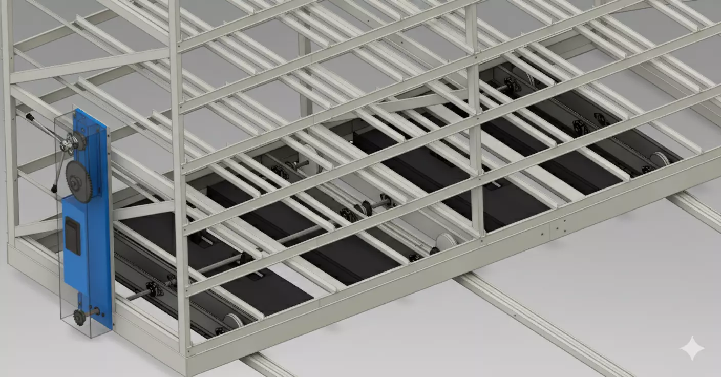 Adjustable Sliding Rack for Medical Laboratory 3D model_2
