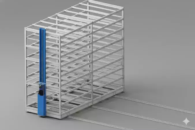 Adjustable Sliding Rack for Medical Laboratory 3D model Adjustable Sliding Rack for Medical Laboratory 3D model