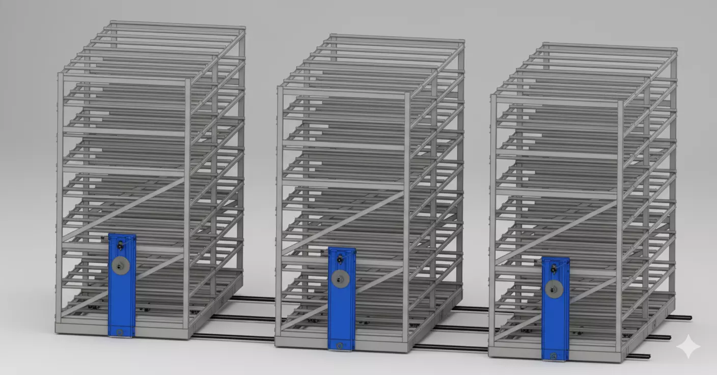 Adjustable Sliding Rack for Medical Laboratory 3D model_4