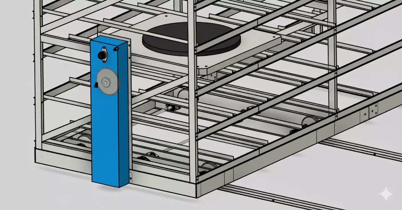 Adjustable Sliding Rack for Medical Laboratory 3D model_1