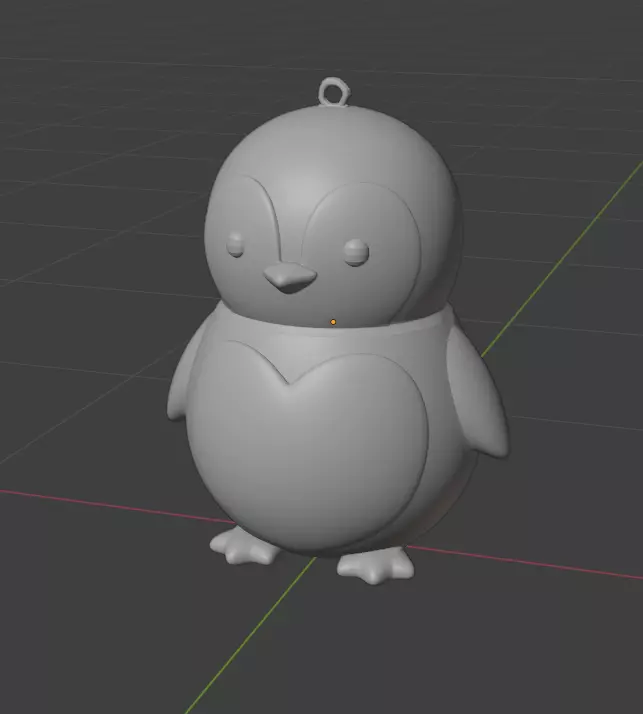penguin ornament 3D print model_1