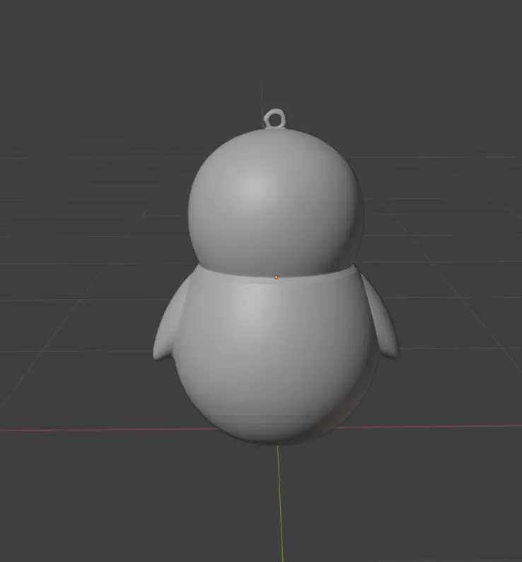 penguin ornament 3D print model_3