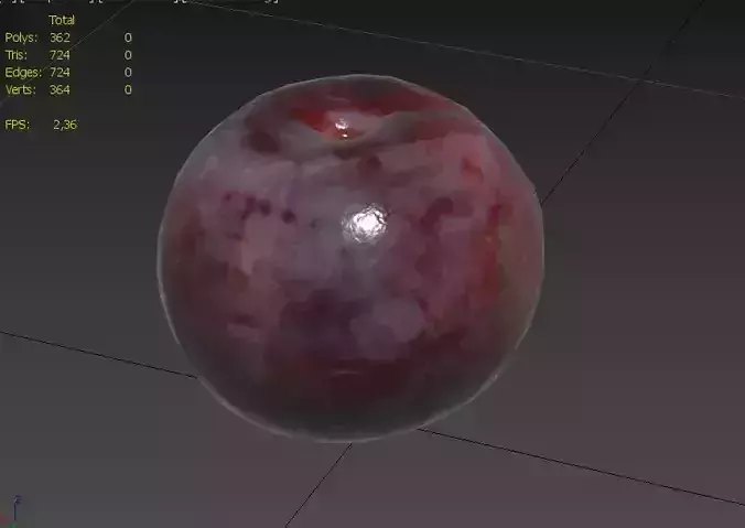 Plum  M02 Low-poly 3D model 3