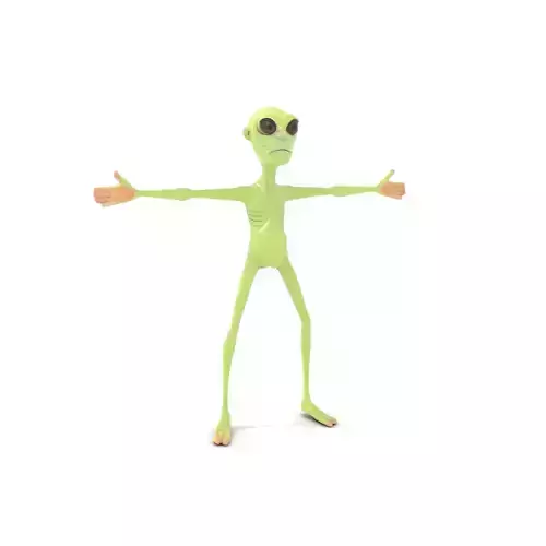 Green Alien Character model pack Low-poly 3D model