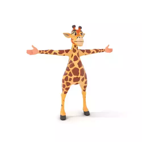 Animated Giraffe Character model pack Low-poly 3D model