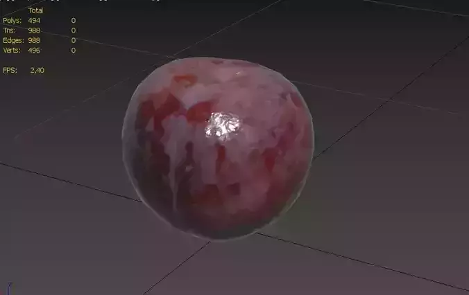 Plum  M04 Low-poly 3D model 3