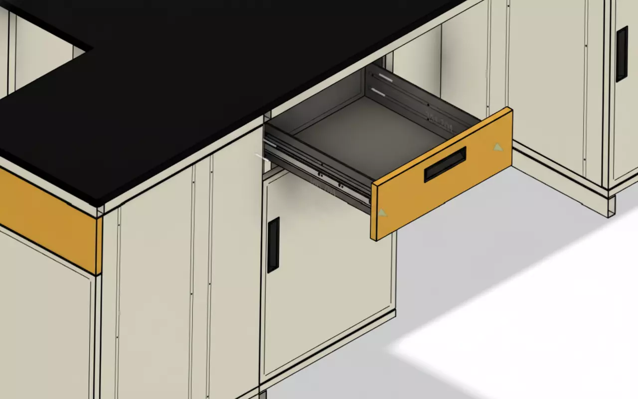 Ergonomic Laboratory Workbench - Professional Lab Furniture 3D model_4
